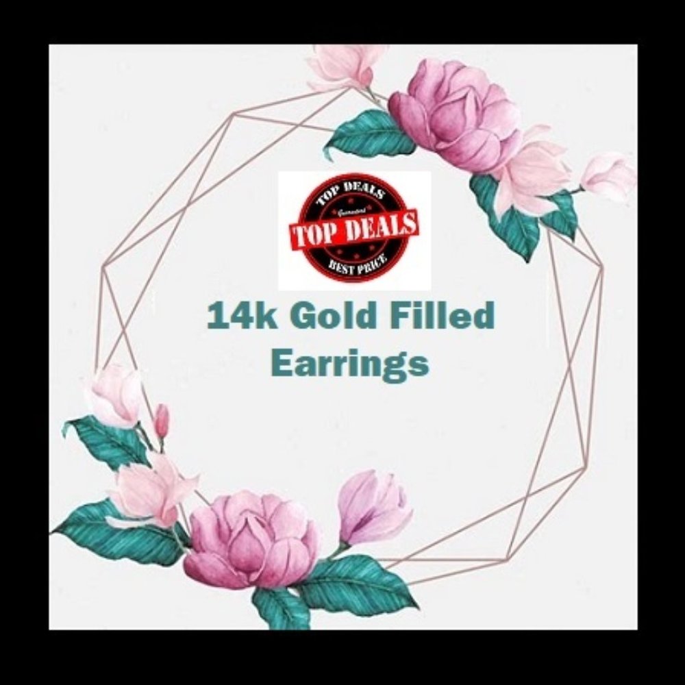 14k Gold Filled Six Prong Stud Earrings